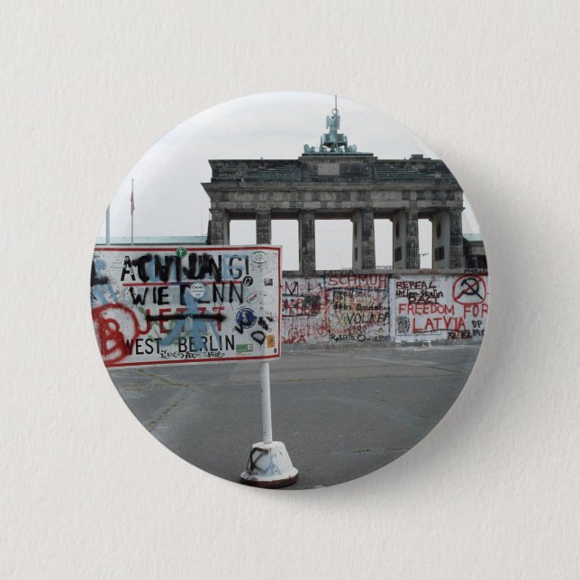 The Berlin Wall Pinback Button (Front)