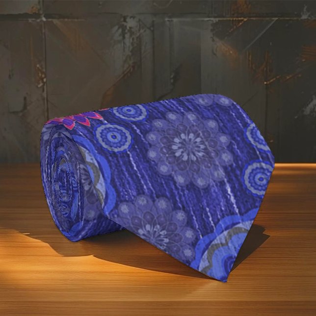 The Berry floral rainy scatter fibers textured Neck Tie (Creator Uploaded)