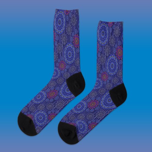 The Berry floral rainy scatter fibers textured Socks