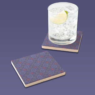 The Berry floral rainy scatter fibers textured Stone Coaster