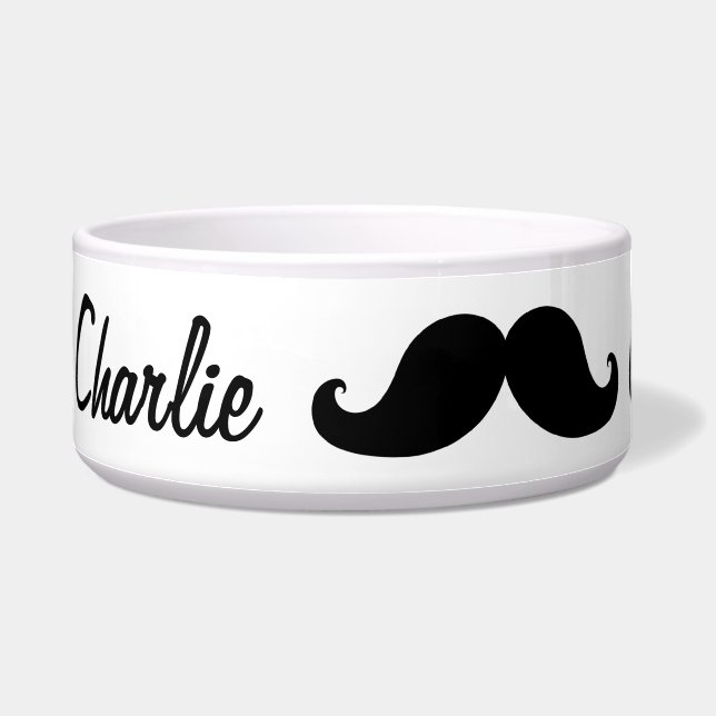 THE BEST BLACK MUSTACHE PERSONALIZED BOWL (Left)