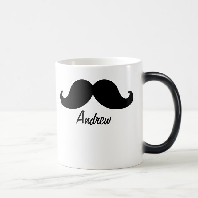 THE BEST BLACK MUSTACHE PERSONALIZED COLOR MORPH MUG  (Right)