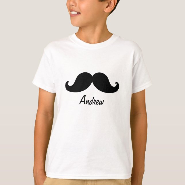 THE BEST BLACK MUSTACHE PERSONALIZED T-Shirt (Front)
