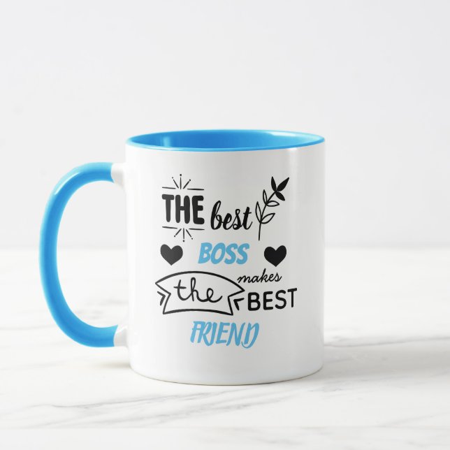 The BEST BOSS Makes Best Friend Gifts Customizable Mug (Left)