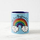 The Best Boyfriend Ever Rainbow Two-Tone Coffee Mug<br><div class="desc">Personalize for your boyfriend to create a unique valentine,  Christmas or birthday gift. A perfect way to show him how amazing he is every day. Designed by Thisisnotme©</div>