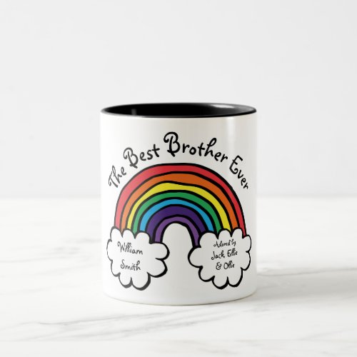 The Best Brother Ever Rainbow Two_Tone Coffee Mug