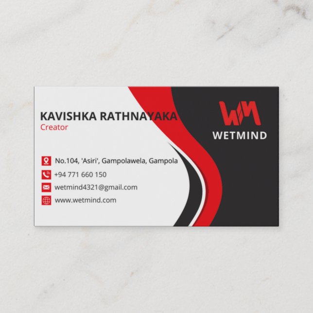 The best business card design for your company. (Front)