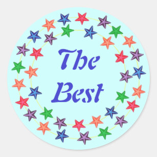 The Best Circles of Colorful Stars Stickers