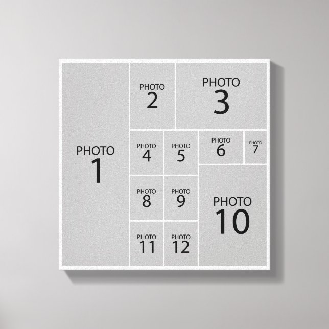 The Best Collage Maker Create 12 photos Canvas Print (Front)