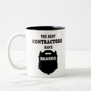 the best contractors have beards gift men t-shirt Two-Tone coffee mug