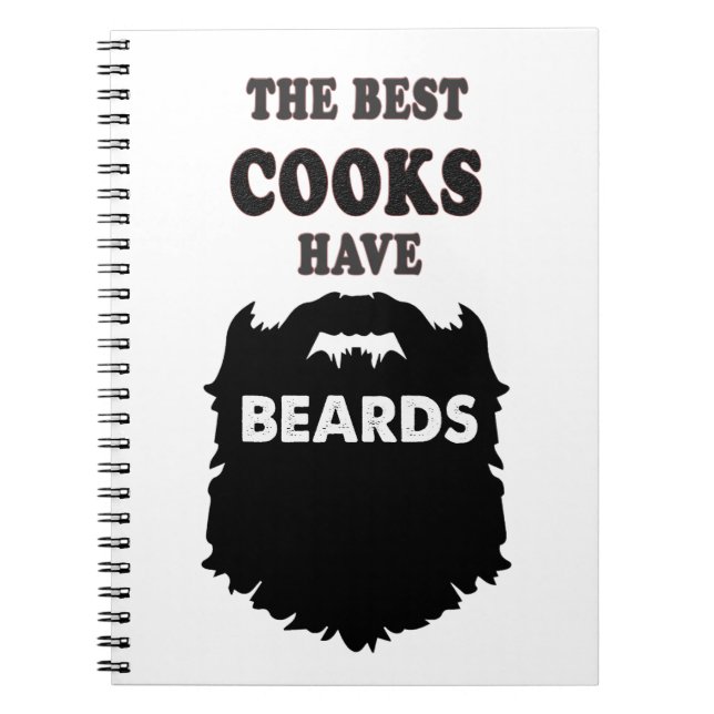 the best cooks have beards gift men t-shirt notebook (Front)
