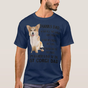 The Best Corgi Dog Dad Happy Father's Day  T-Shirt