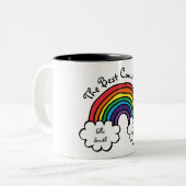 The Best Cousin Ever Rainbow Two-Tone Coffee Mug (Front Left)