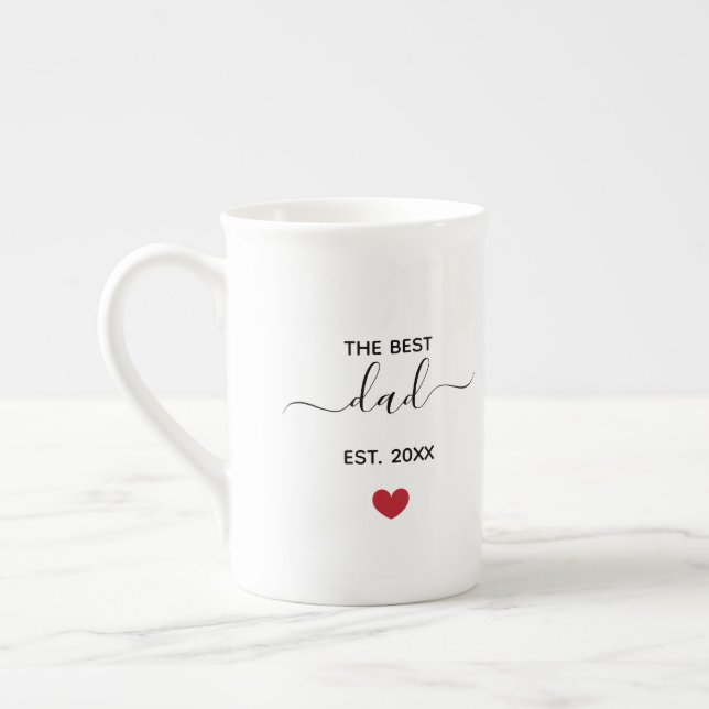 The best dad ‘est year’ bone china mug (Left)