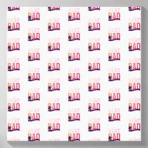The Best Dad Ever Canvas Photo Tile