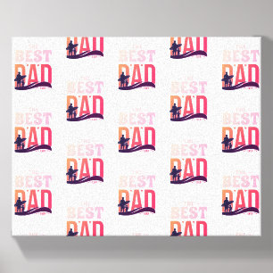 The Best Dad Ever Canvas Photo Tile
