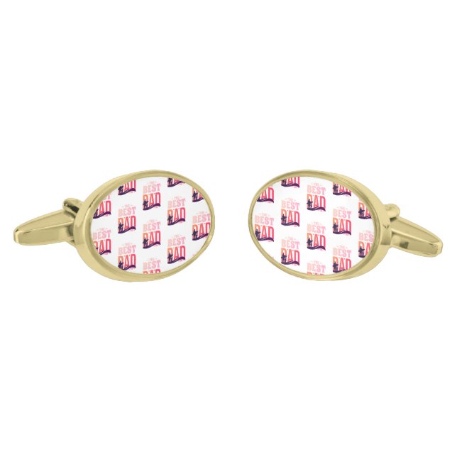 The Best Dad Ever Cufflinks (Angled)