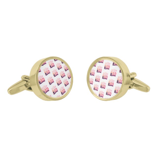 The Best Dad Ever Cufflinks (Angled)