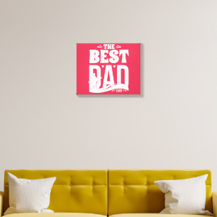 The Best Dad Ever - Father & Child Canvas Photo Tile