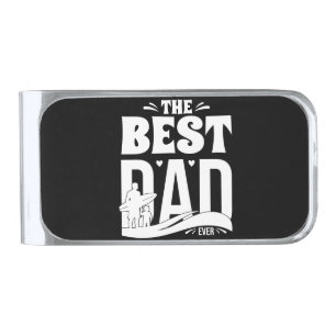 The Best Dad Ever - Father & Child Silver Finish Money Clip