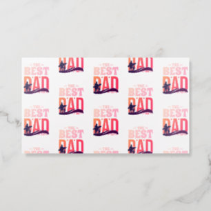 The Best Dad Ever Foil Business Cards