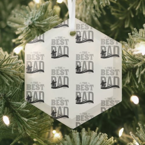 The Best Dad Ever Glass Ornament