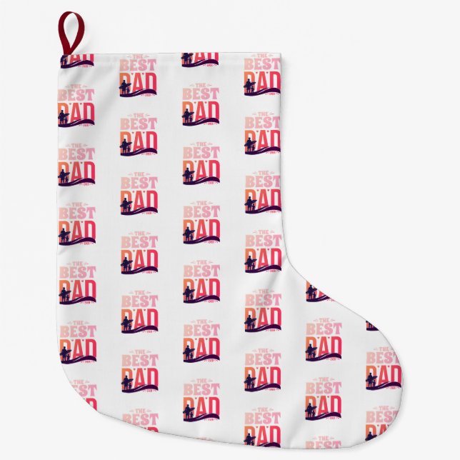 The Best Dad Ever Large Christmas Stocking (Front)