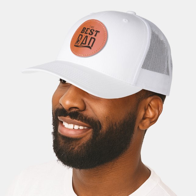 The Best Dad Ever Leather Patch Hat (Male)