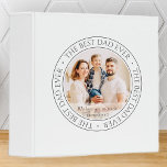 The Best Dad Ever Modern Classic Photo 3 Ring Binder<br><div class="desc">This simple and classic design is composed of serif typography and add a custom photo. "The Best Dad Ever" circles the photo of your dad,  father,  papa etc.</div>