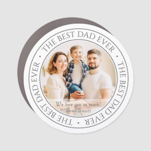 The Best Dad Ever Modern Classic Photo Car Magnet
