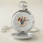 The Best Dad Ever Modern Classic Photo Pocket Watch<br><div class="desc">This simple and classic design is composed of serif typography and add a custom photo. "The Best Dad Ever" circles the photo of your dad,  father,  papa etc.</div>