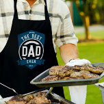 The Best Dad Ever Modern Father's Day Gift Apron<br><div class="desc">The best dad ever modern typography design in blue,  black and white,  bold and simple,  great custom gift for dad,  future dad,  or grandpa on father's day,  birthday,  etc.  
Custom it with your own words and color.</div>