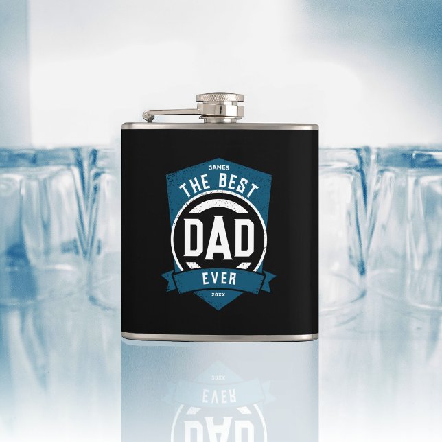 The Best Dad Ever Modern Father's Day Gift Flask (Creator Uploaded)
