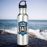 The Best Dad Ever Modern Father's Day Gift Stainless Steel Water Bottle<br><div class="desc">The best dad ever modern typography design in blue,  black and white,  bold and simple,  great custom gift for dad,  future dad,  or grandpa on father's day,  birthday,  etc.  
Custom it with your own words and color.</div>