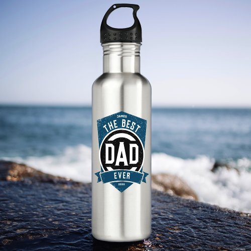 The Best Dad Ever Modern Fathers Day Gift Stainless Steel Water Bottle