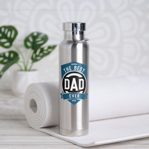The Best Dad Ever Modern Fathers Day Gift Water Bottle