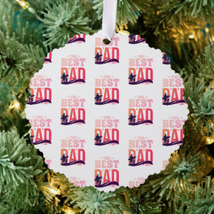 The Best Dad Ever Ornament Card