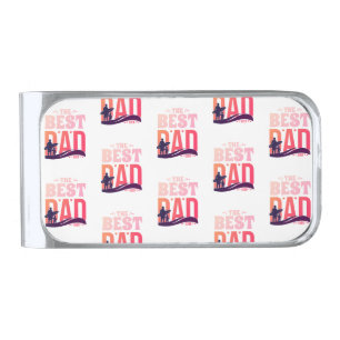 The Best Dad Ever Silver Finish Money Clip