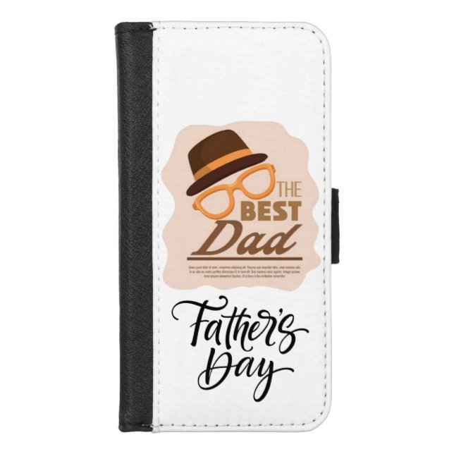 The Best Dad, Father's Day iPhone Wallet Case (Front)