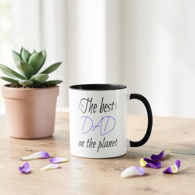 The Best Dad on the Planet Personalized Minimalist Mug (Creator Uploaded)