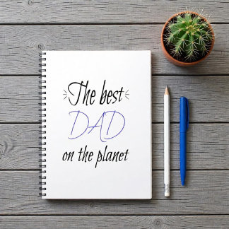 The Best Dad on the Planet Personalized Minimalist Notebook