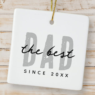 The Best Dad Since 20XX Modern Simple Preppy Ceramic Ornament
