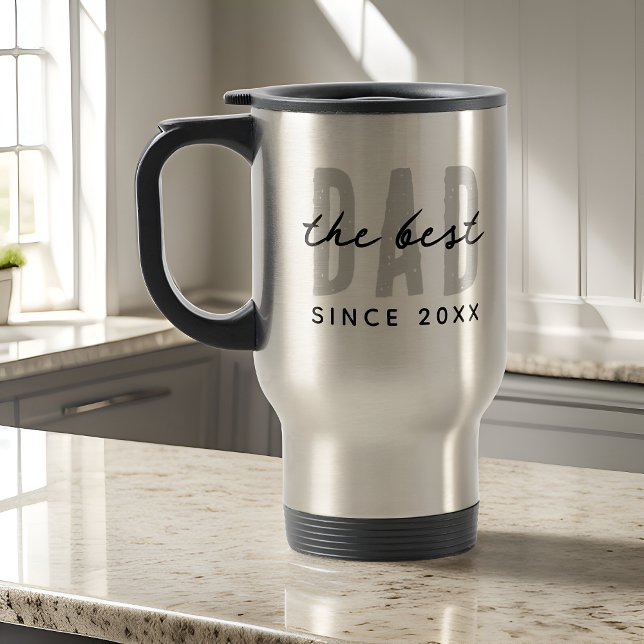 The Best Dad Since 20XX Modern Simple Preppy Travel Mug (Creator Uploaded)
