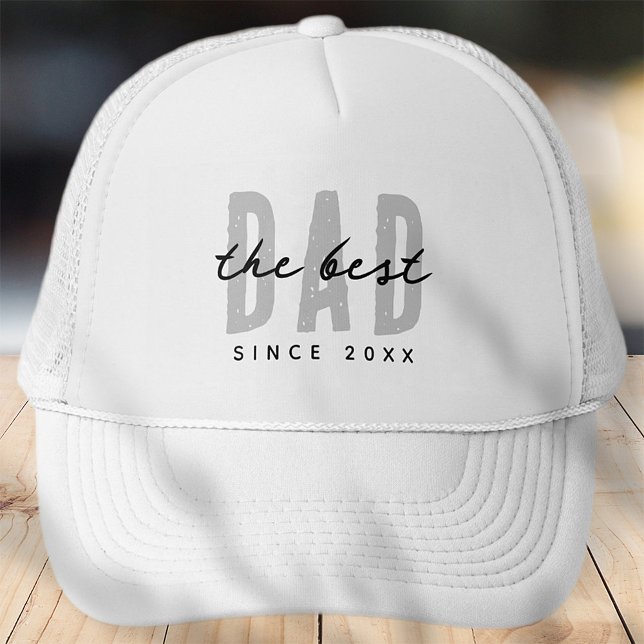 The Best Dad Since 20XX Modern Simple Preppy Trucker Hat (Creator Uploaded)