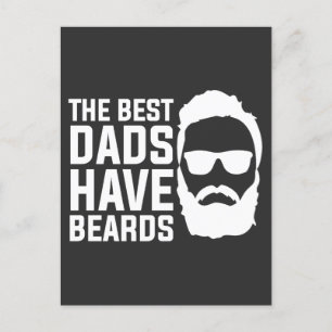 the best dads have beards Funny Fathers Day Postcard