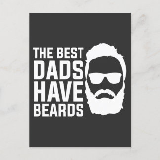 the best dads have beards Funny Fathers Day Postcard