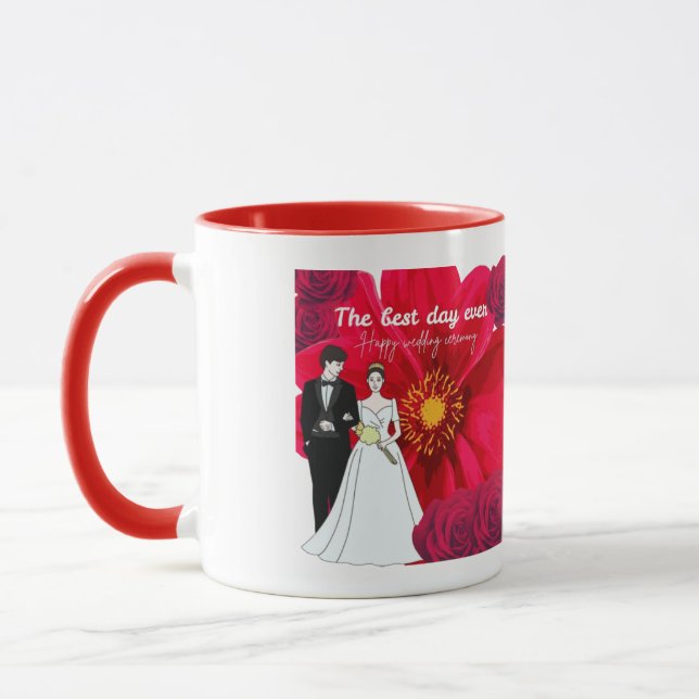 The best day ever red mug (Left)