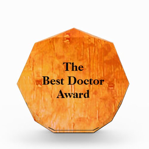 The Best Doctor Award Copper Art Acrylic Awards