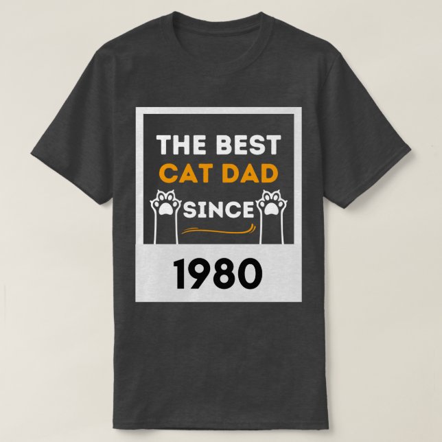 The Best Dog Dad From 1980 T-Shirt (Design Front)