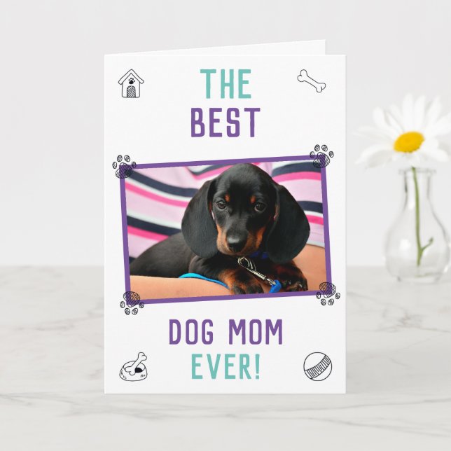 The Best Dog Mom Ever Mother's Day Card (Small Plant)